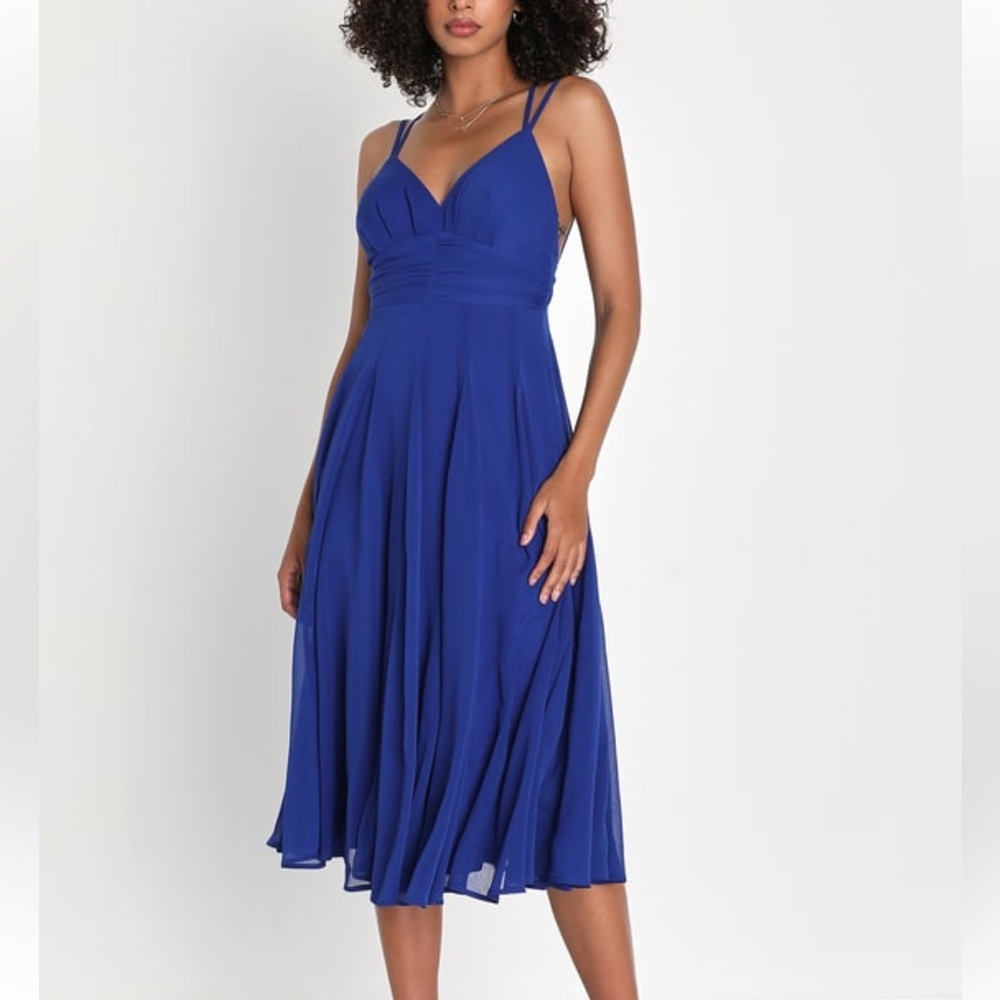Lulus Royal Blue Midi Dress
